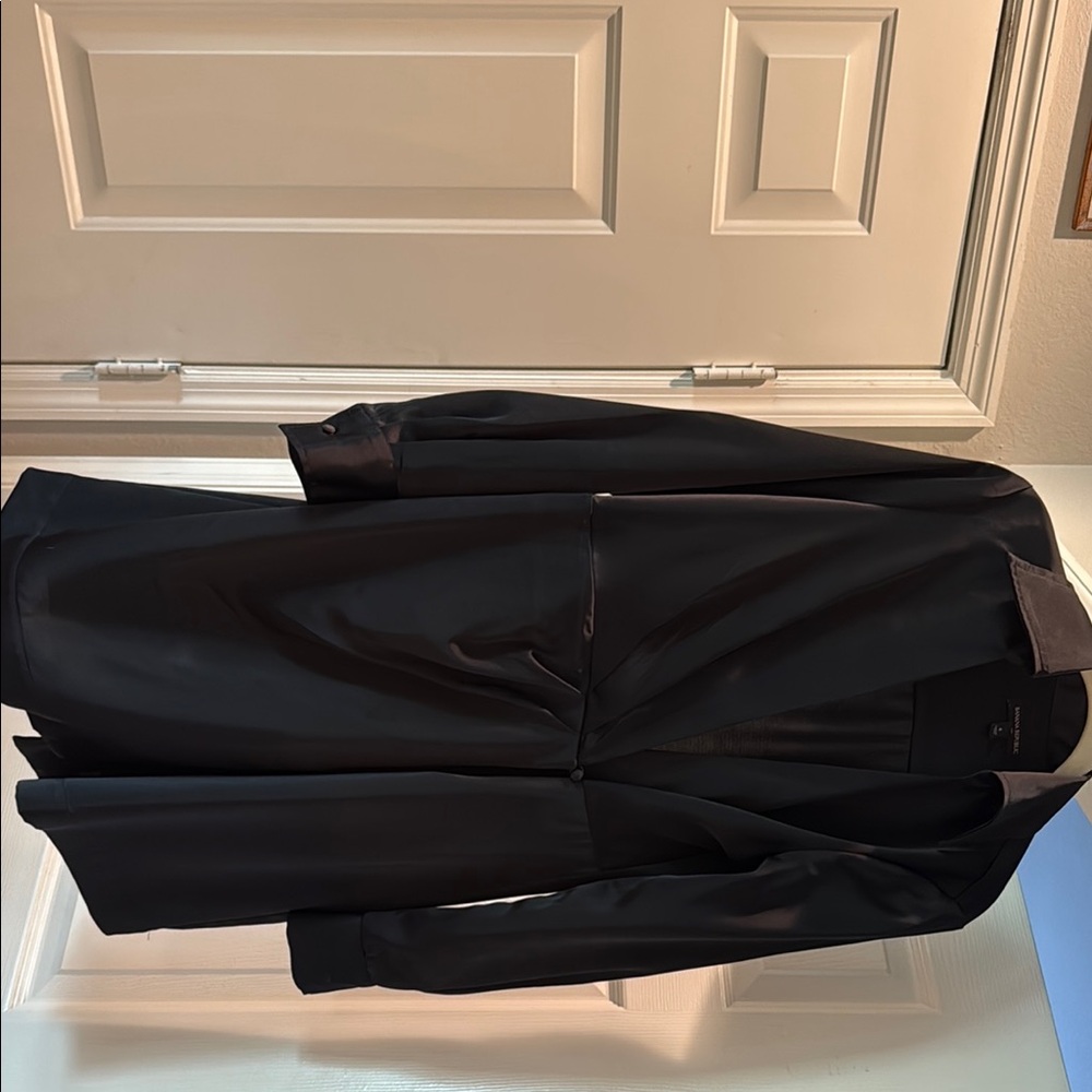 Black Long Sleeve satin dress